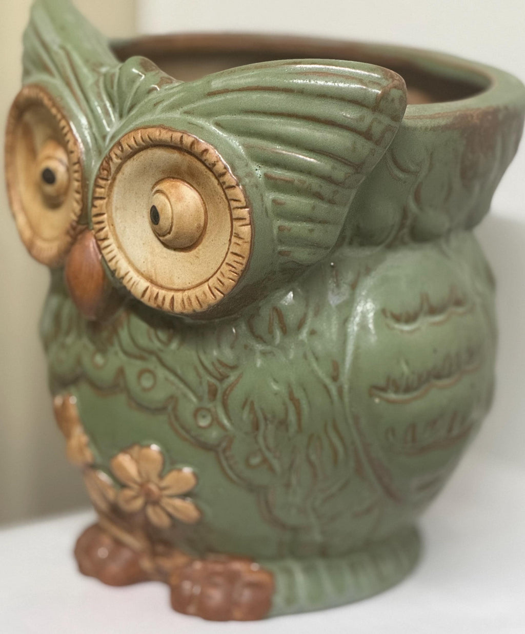 Vintage Owl Planter