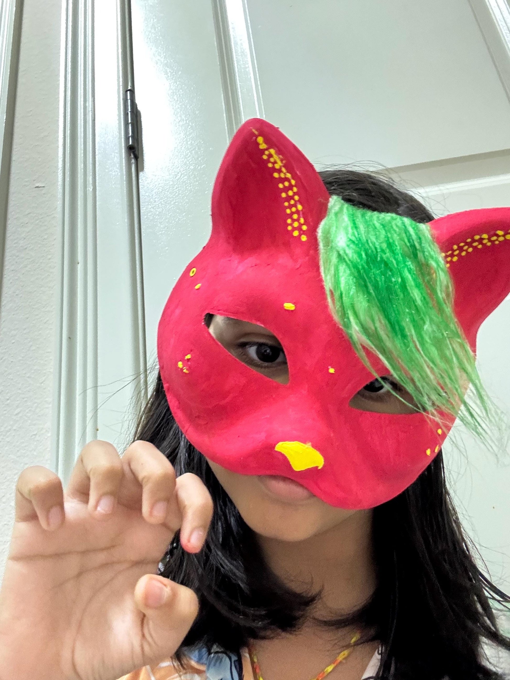 Strawberry cat mask!