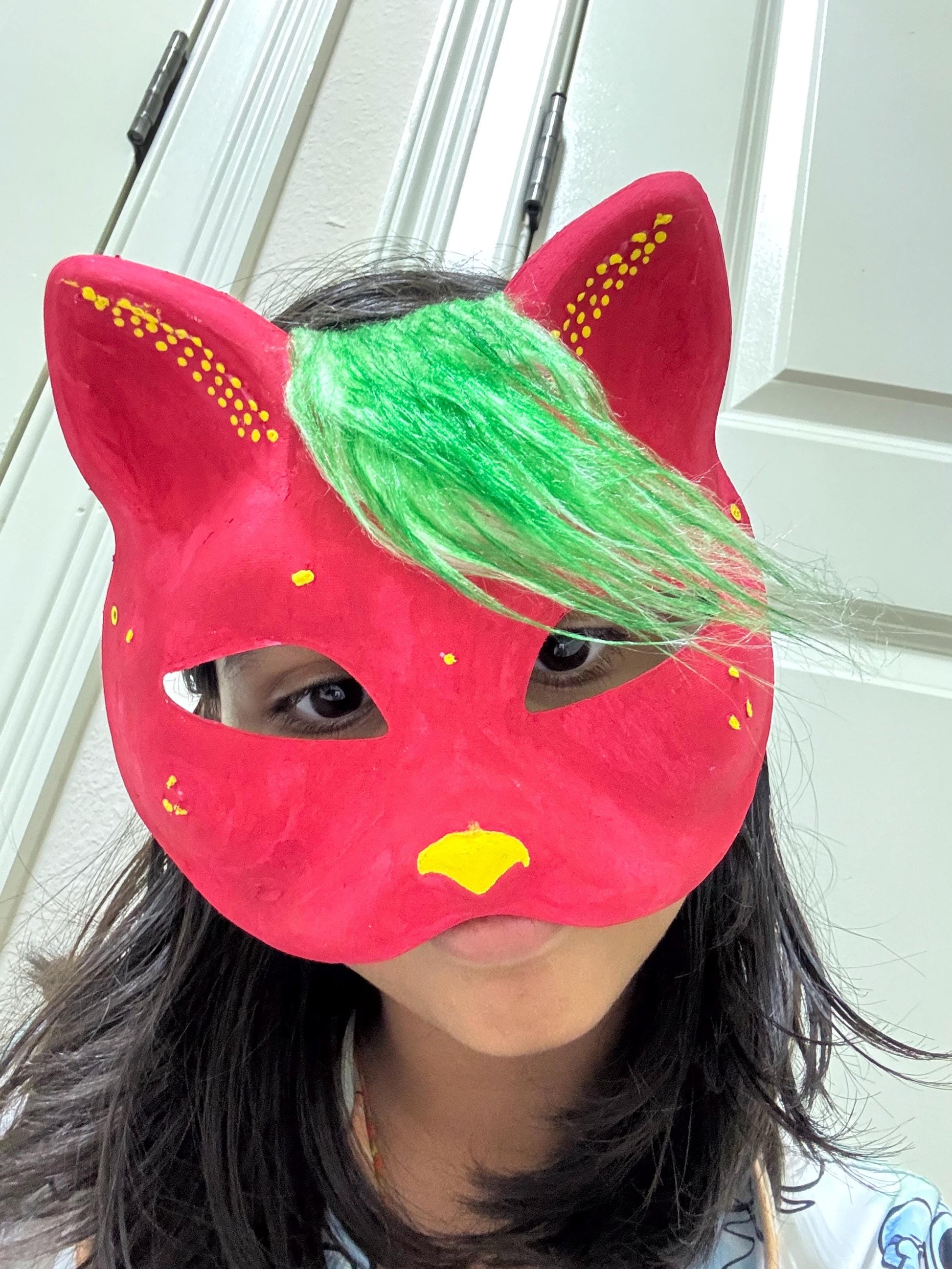 Strawberry cat mask!